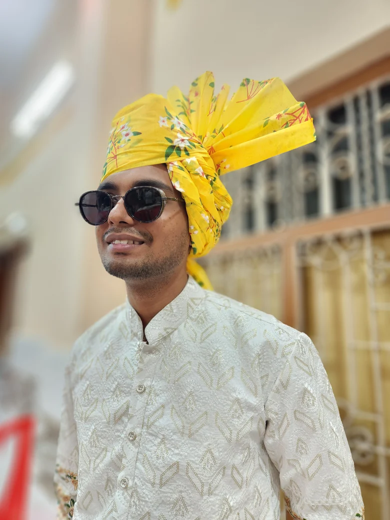 Amresh in traditional attire