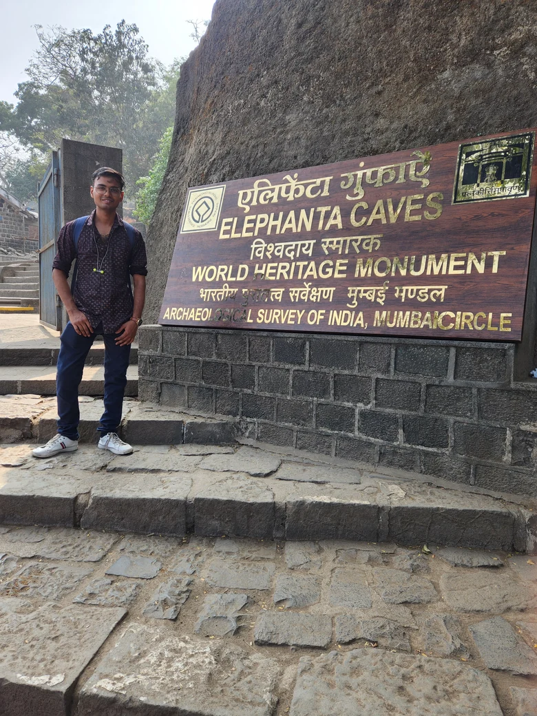 Amresh at the Elephanta Caves, Mumbai